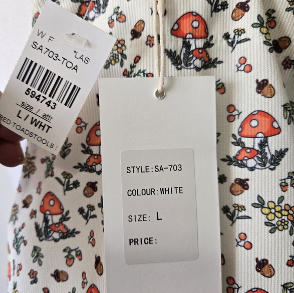LA SOUL NWT Toadstool Print Sleeveless Dress. Size Large - Picture 11 of 14